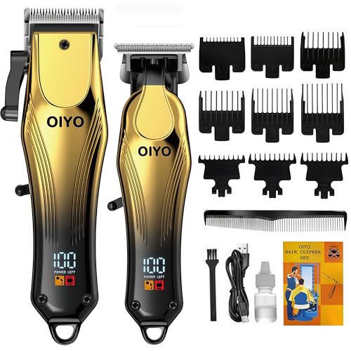 Professional Cordless Hair Clippers for Men with Titanium Blades