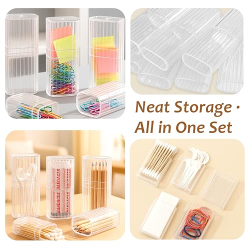 7-Piece Cotton Swab Holders – Dustproof Travel Storage Cases