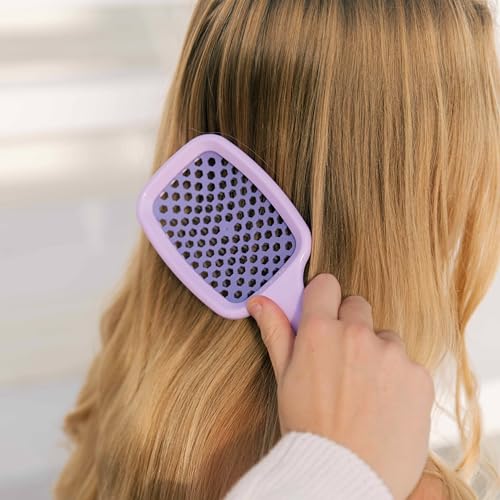 FHI Heat UNbrush Detangling Brush for Pain-Free Brushing on All Wet or Dry Hair Types — Durable DuoFlex Anti-Static Bristles, Lightweight Handle, Vented Hair Brush, Lilac Light Purple