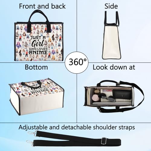 LEVLO Anime Fans Makeup Bag - Lover Gift Cosmetic Bag for Women, Cartoon Makeup Bag (Loves Anime LT)