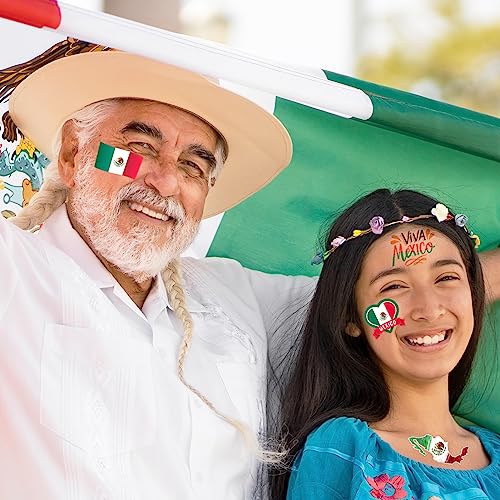 240 Pcs Mexican Independence Day Temporary Tattoos Bulk