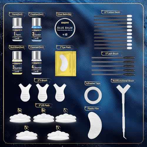 Lash Lift Kit, Eyebrow Lamination Kit, Eyelash Perm Kit, Professional Eyelash & Brow 2 in 1 Perm Kit, 2025 Eyelash Lift Kit Glue Upgraded Version Lasting Effect 6 Weeks, Suitable for Salon & Home Use