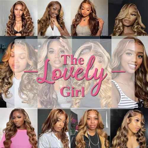 Ombre Highlight 13x6 HD Lace Front Wigs Human Hair with Baby Hair 200 Density 4/27 Honey Blonde Body Wave Frontal Wigs Human Hair 34 Inch