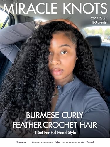 LUVME Burmese Curly Crochet Hair 16" 195g Human Hair