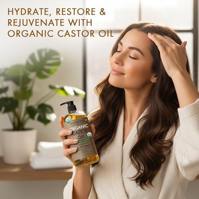 Pure Organic Castor Oil - 8 fl oz Hair & Skin Care