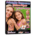 Printable Temporary Tattoo Paper for Inkjet Printer - 8 Sheets