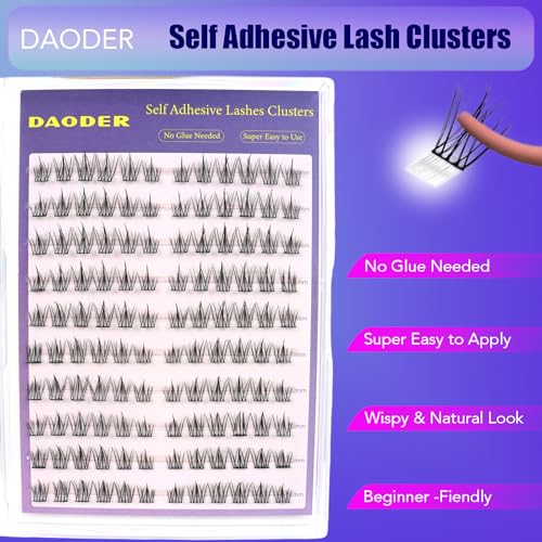 Self Adhesive Eyelash Clusters - 10-12mm Wispy Lashes No Glue