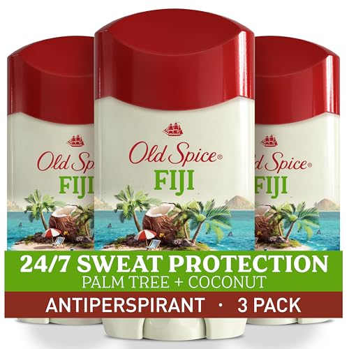 Old Spice Dry Feel Antiperspirant Deodorant for Men, Fiji Scent, 2.6 oz (Pack of 3)