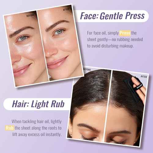 Oil Absorbing Sheets with Mirror & Puff, Natural Oil Control Film, Blotting Paper for Face & Hair, Makeup Friendly, Shine Control for Oily Skin, Matte Finish, 100 Sheets