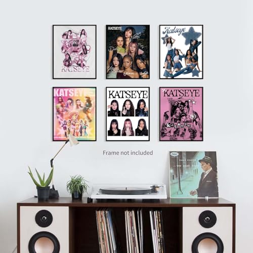 TUOCYERD Katseye Music Wall Art Posters Set of 6 8x10 Inches for Teens Room Decor