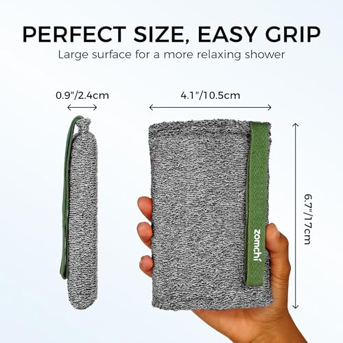ZOMCHI 2-Pack Body Scrubber with Dual Exfoliating Textures