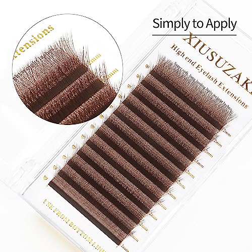 Brown 3D W Lash Extensions 0.07mm C/D Curl Premade Fans
