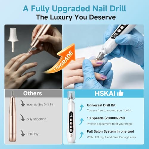 Cordless Electric Nail File for Manicure & Pedicure Care