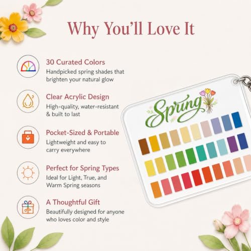 Seasonal Color Analysis Keychain – Portable Acrylic Palette