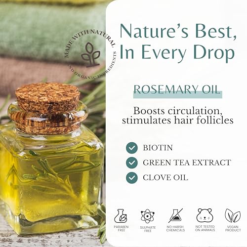 Rosemary Oil Shampoo & Conditioner Set with Biotin for Thinning Hair