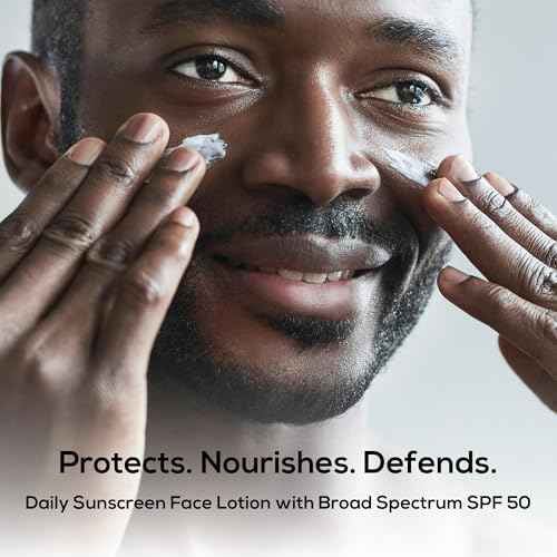 MARLOWE. No. 128 Men's Facial Lotion with Sunscreen SPF 50, 3.4 oz, Oil-Free, Lightweight Daily Face Moisturizer for Men, Includes Natural Extracts to Hydrate, Nourish & Soothe