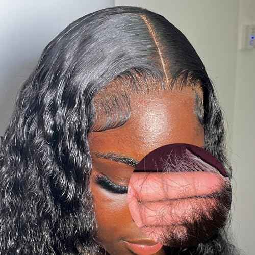 13x4 SKINLIKE Real HD Lace Frontal Only Water Wave Human Hair 20 IN, 12A Virgin 0.09mm Ultra-thin Invisible Swiss HD Lace Wet n Wavy Curly Ear to Ear Frontal Closure 13X4 Pre Plucked Single Knot