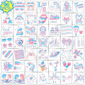 96Pcs Transgender Flag Temporary Tattoos Trans Pride Themed Tattoo Stickers with Blue Pink White Pattern for Pride Party Favors LGBTQ Pride Day Equality Parades and Celebrations