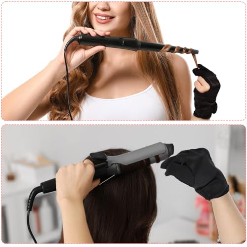 Heat Resistant Curling Iron Gloves - 2pc Professional Hair Styling