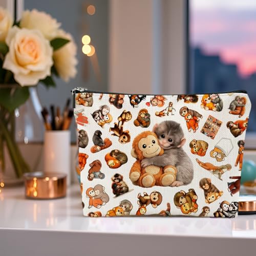 Punch Monkey Makeup Bag for Women, Travel Cosmetic Pouch