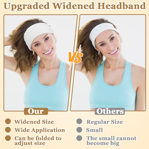 ProSuites 8 Pack Wide Headbands for Women – Sweat Absorbing Yoga