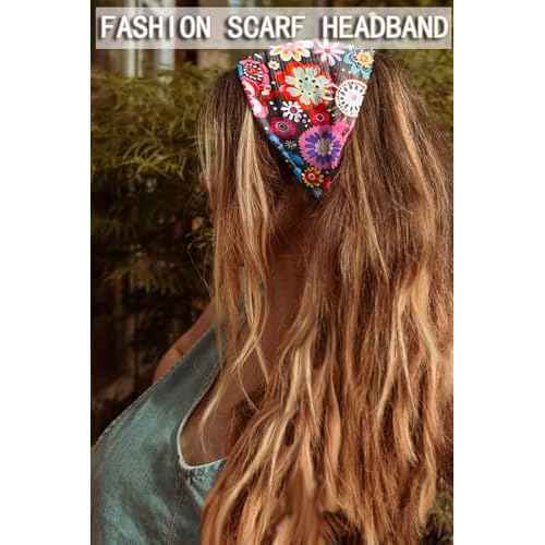 Tobeffect Extra Wide Headbands for Women, 7'' Boho Turban Floral Headband Large Hairband Twisted Hair Accessories, 6 pack