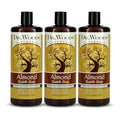 Dr. Woods Almond Liquid Castile Soap - Castile Soap with Pure Almond Oil, Body Wash for Men and Women, Organic Shea Butter, Natural Cleaner for Face, Hands, and Body - 32 Fl Oz, Pack of 3