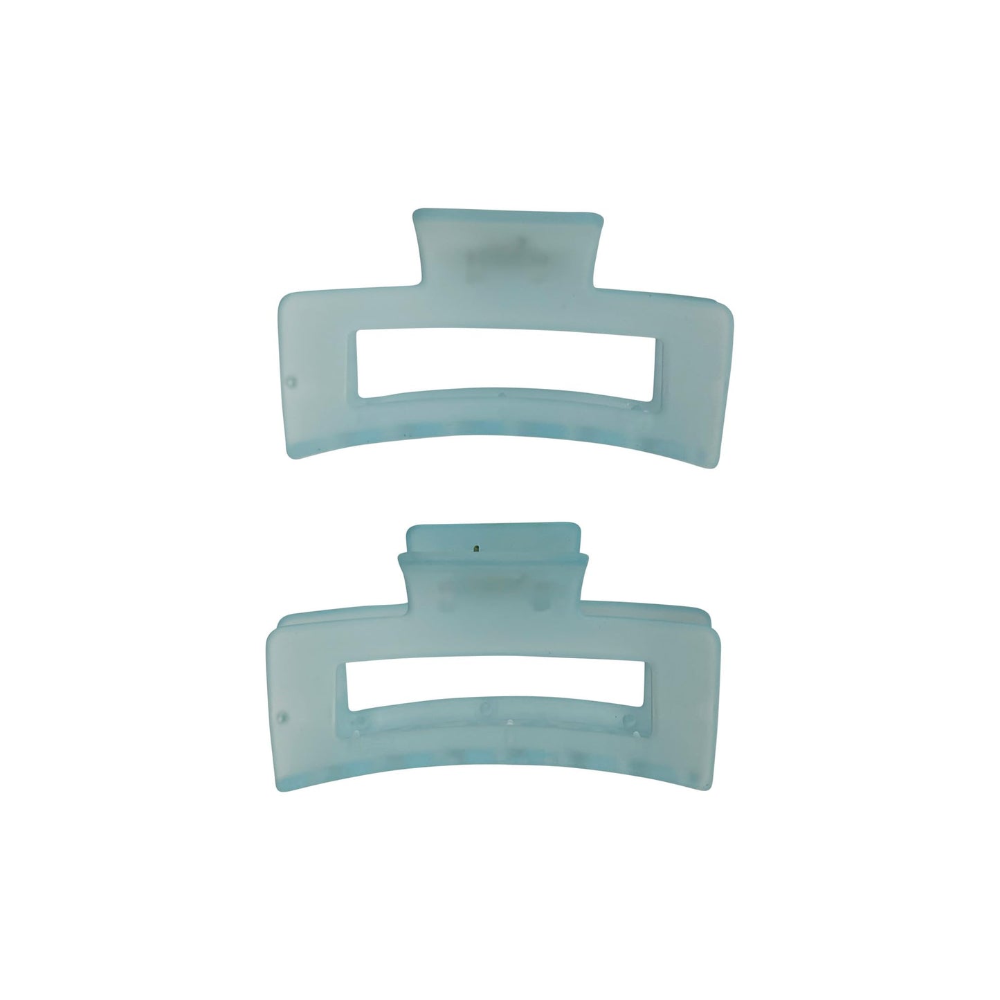 Maleeha21 Matte Square Claw Hair Clips, Set of 2 (light blue)