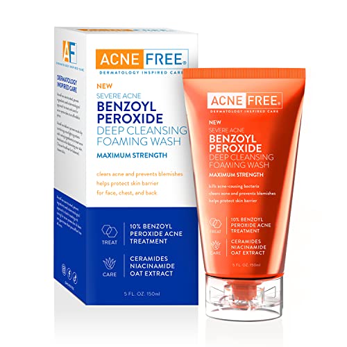AcneFree Severe Acne Foaming Cleanser 10% Benzoyl Peroxide, 5 oz