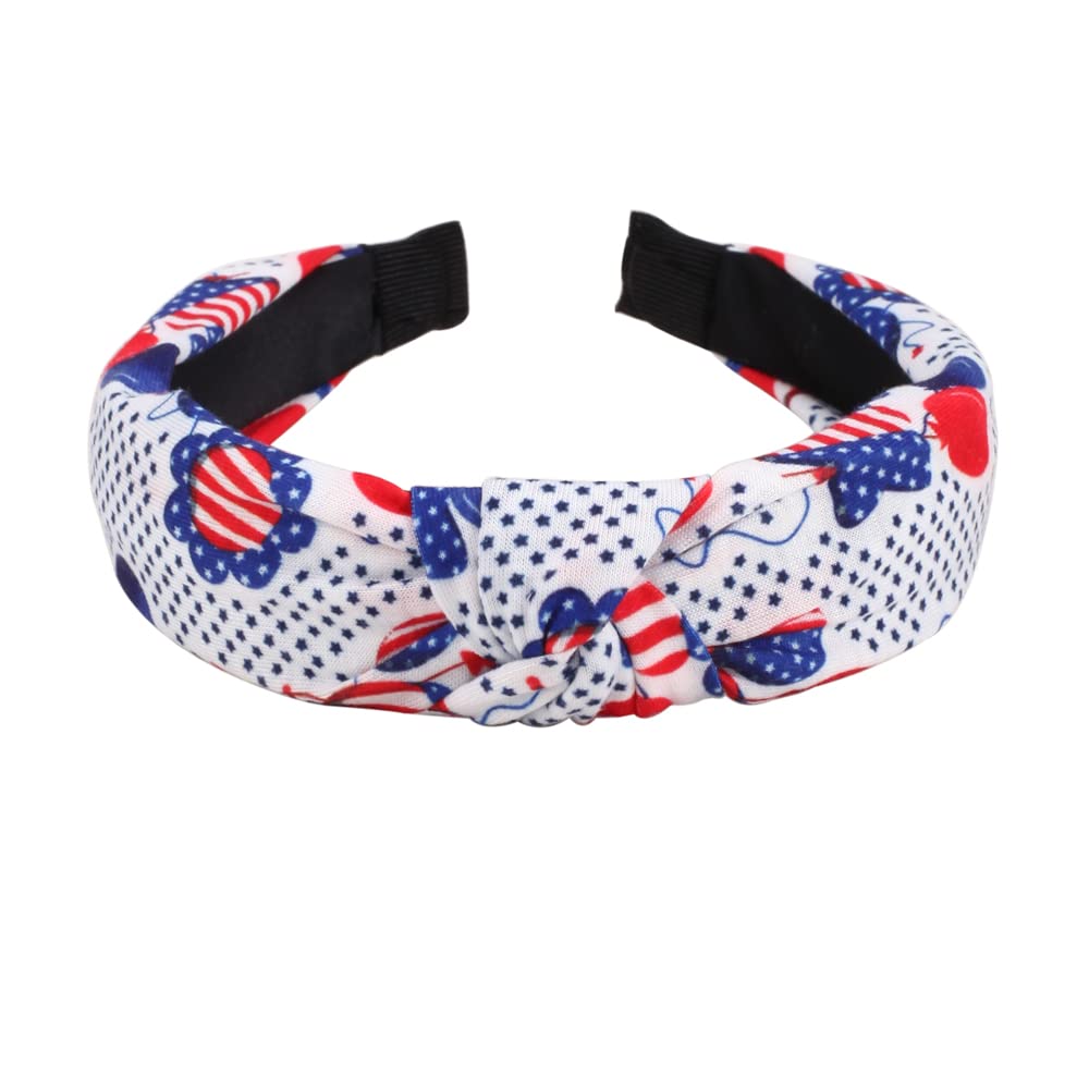 Twinfree American Flag Headbands Red White and Blue Patriotic USA Flag Headband Hair Scrunchy Neck and Face Scarf Head Wrap