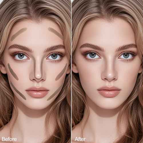 Erinde Cool Toned Contour Stick for Fair Skin, Large Capacity Grey Brown Cream Contour Makeup Stick, Smooth Blendable Matte Bronzer, Waterproof & Long Lasting Face Shaping Nose Contouring Sticks