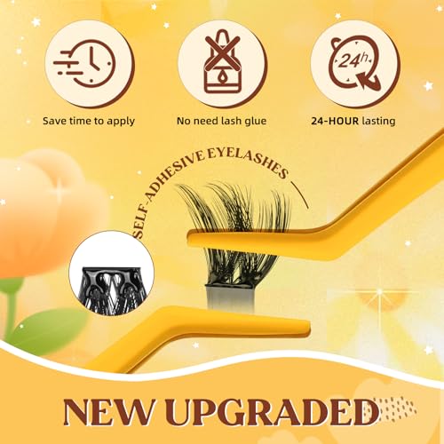 Self Adhesive Eyelash Clusters - No Glue Press On Lashes