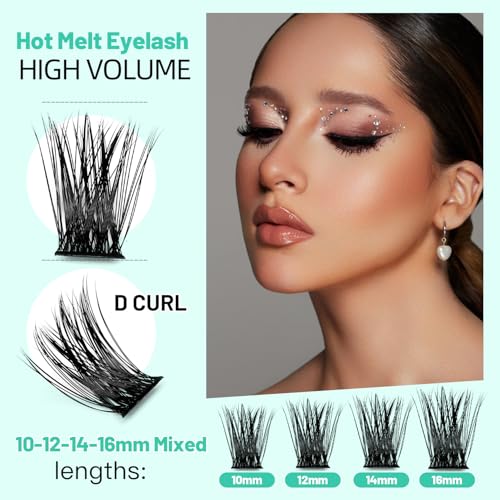 D Curl Cluster Eyelash Extensions 132pcs Mixed Sizes