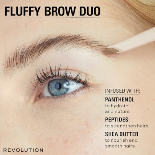 Fluffy Brow Filter Duo - 2-in-1 Eyebrow Pencil & Gel, Medium Brown
