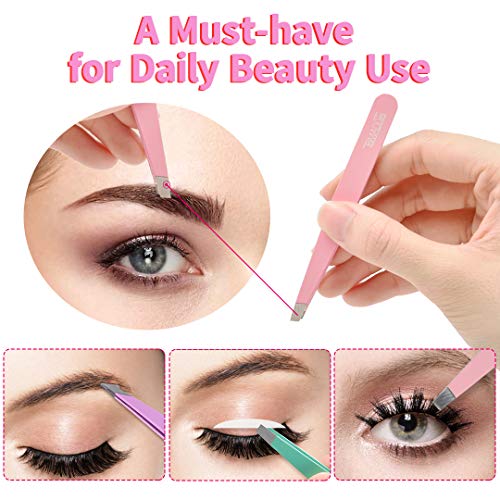 6-Pc Eyebrow Tweezers Kit with Scissors & Brush