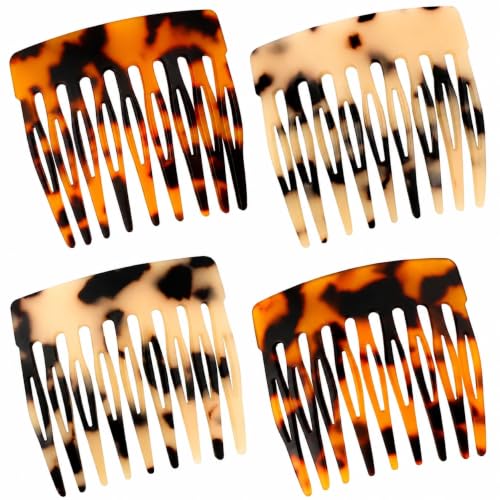 French Hair Side Combs 4 Pack - 2 Inch Twist Clips