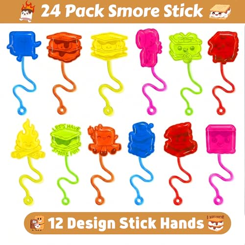 48 PC S'mores Party Favors for Kids – Stick Hands & Tattoos