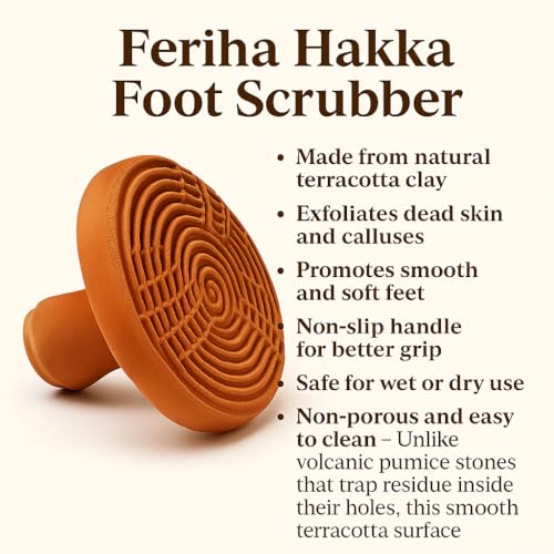 Natural Moroccan Pumice Stone - Handcrafted Terracotta Foot Scrubber