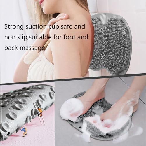 Shower Foot Scrubber Mat with Suction Cups | Back Massage