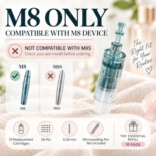Microneedling Pen Cartridges 36-Pin, 0.30mm, Pack of 10 for M8 Devices
