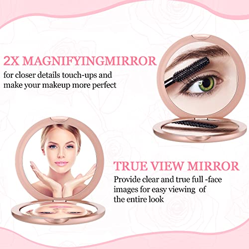Tatuo 24 Set Thank You for Celebrating with Us Compact Mirror Bulk for Women Appreciation Gifts Bridal Shower Favors for Guests Valentine Galentine's Day Bachelorette Wedding Party Souvenir