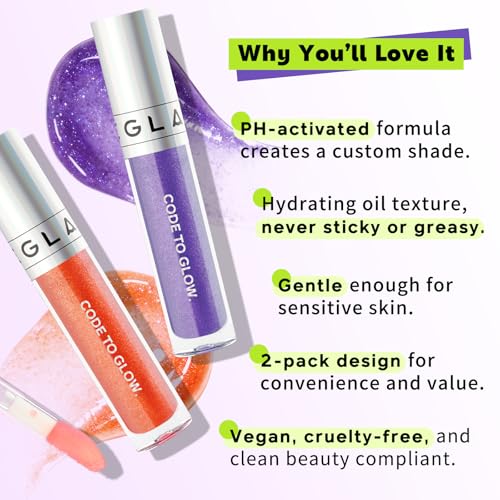 Glam Code pH-Activated Lip Gloss Set – Color-Changing