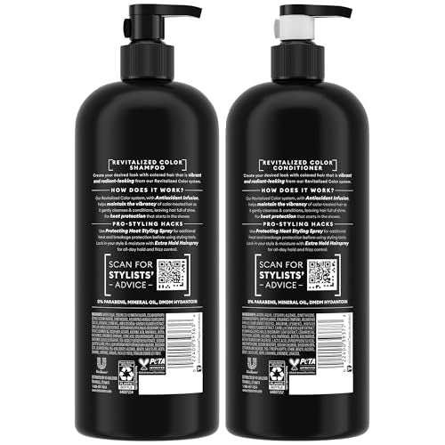 TRESemm? Shampoo and Conditioner, Revitalized Color + Antioxidant Infusion for Color-Treated Hair, Heat Protection, 28 Oz Ea