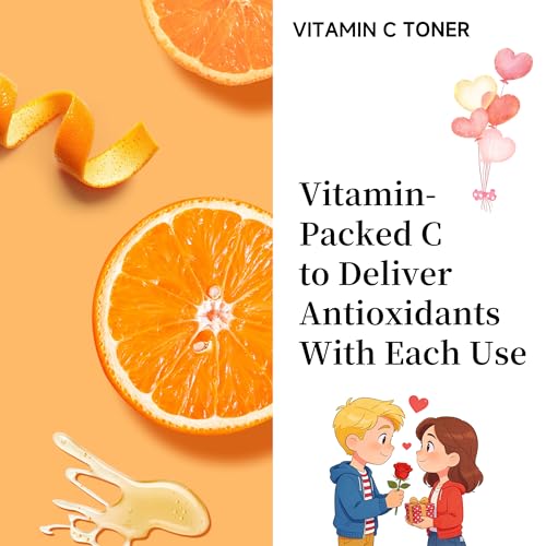 Vitamin C Face Toner 130ml, HONLINK 5X Vitamin C Complex with Niacinamide & Hyaluronic Acid, Hydrating & Balancing Toner for Daily Skincare, Valentine¡¯s Day Gift for Her