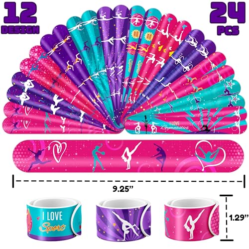 72PC Gymnastics Party Favors Bundle - Tattoos & Slap Bracelets