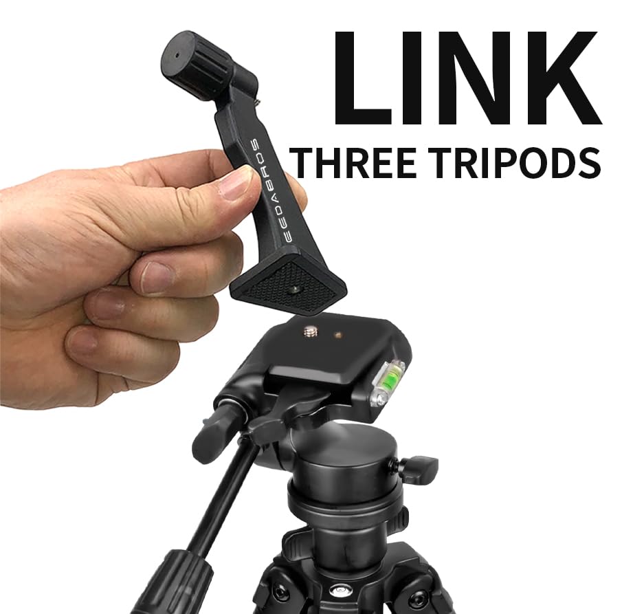 EEDABROS Binocular Tripod & Monopod Adapter/Heavy Binocular, Camera, & Scope Holder/Versatile, Stable 1/4" Threaded Mount/Great for Stargazing & Hunting