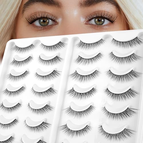 Path to Love K14D-1-2 14 Pairs False Eyelashes Wispy Vegan Mink Look, Waterproof