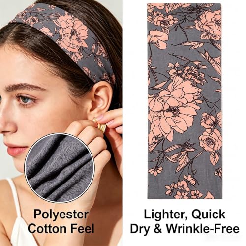 HOLAILS Boho Headbands for Women - Bohemian Hippie Headband Set, Color Variations Included
