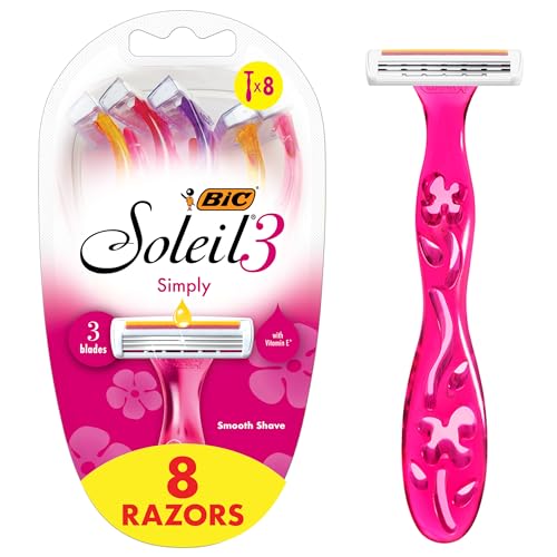 BIC Soleil 3 Disposable Razors - 8-Pack with Aloe Vera Moisture Strip