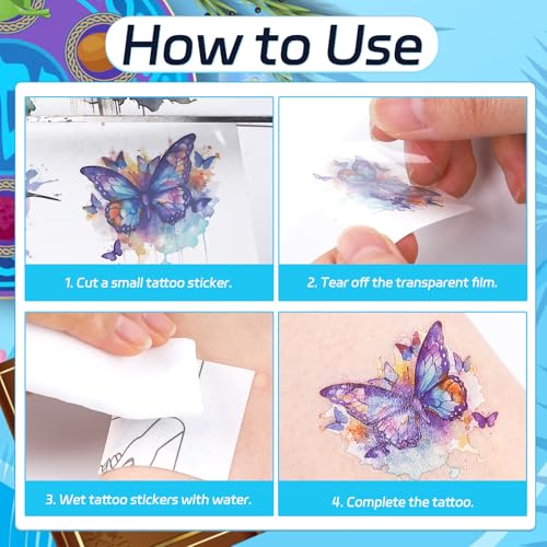 Passover Temporary Tattoos - 200+ Pieces, 8 Sheets